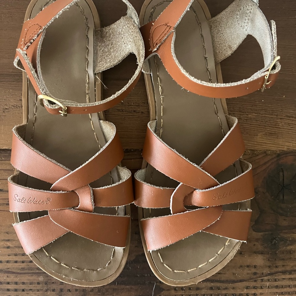Salt Water Sandals by Hoy - Brown Kids Sandals